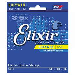 ELIXIR 12050 Струны для электрогитары 10-46, POLYWERB Light