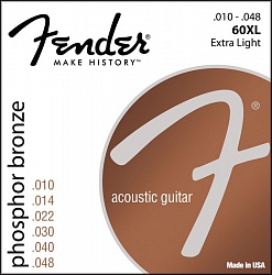 FENDER 60XL Струны для акустической гитары 010-048
