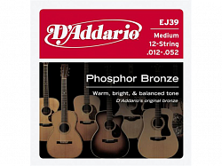 D`ADDARIO EJ-39 Струны для 12-струнной гитары 012-052