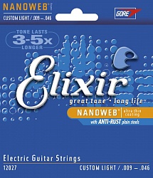 ELIXIR 12027 Струны для электрогитары 009-046 Custom Light Anti-Rust