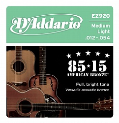 D`ADDARIO EZ920 Струны для акустической гитары 012-054