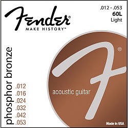 FENDER 60L Струны для акустической гитары 012-053