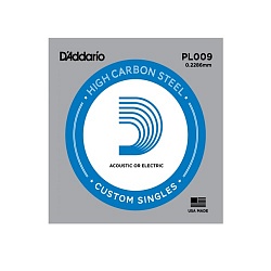 D`ADDARIO PL009 - PLAIN STEEL Одиночная струна