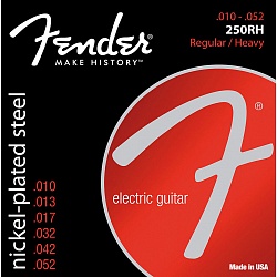 FENDER 250RH Струны для электрогитары 010-052, сталь + никель