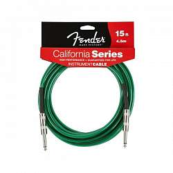 FENDER 15` FGC-15G CALIFORNIA INSTRUMENT CABLE LAKE PLACID BLUE Инструментальный кабель