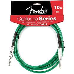 FENDER 10` FGC-10G CALIFORNIA INSTRUMENT CABLE LAKE PLACID BLUE Инструментальный кабель