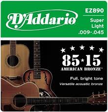 D`ADDARIO EZ890 Cтруны для акустической гитары 009