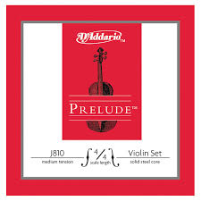 Комплект струн для скрипки D`ADDARIO J810-4/4M PRELUDE 