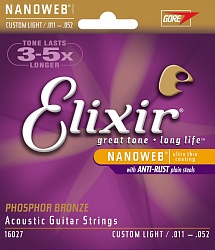 ELIXIR 16027 струны для акустической гитары 011-052