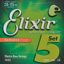 ELIXIR 14202 Струны для 5-струнной бас-гитары 045-130