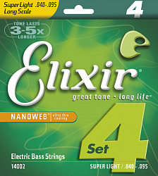 ELIXIR 14002 Струны для бас-гитары 040-095