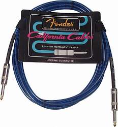 FENDER 10` FGC-10B CALIFORNIA INSTRUMENT CABLE LAKE PLACID BLUE Инструментальный кабель