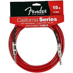 FENDER 15` FGC-15R CALIFORNIA INSTRUMENT CABLE LAKE PLACID BLUE Инструментальный кабель