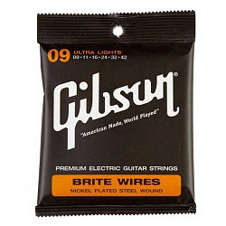GIBSON SEG-700UL Струны для электрогитары 009-042, Brite Wires NPS Wound