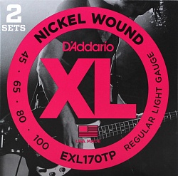 D'ADDARIO EXL170TP Двойной комплект струн для бас-гитары