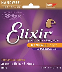 ELIXIR 16052 Струны для акустической гитары 012-053